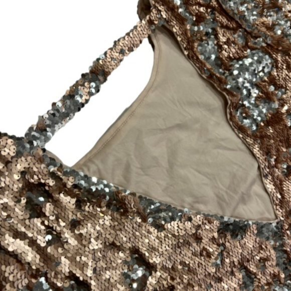 Shein Multicolor Sequins Sexy Mini Bodycon Dress Short Sleeves New Size Small - Picture 12 of 14